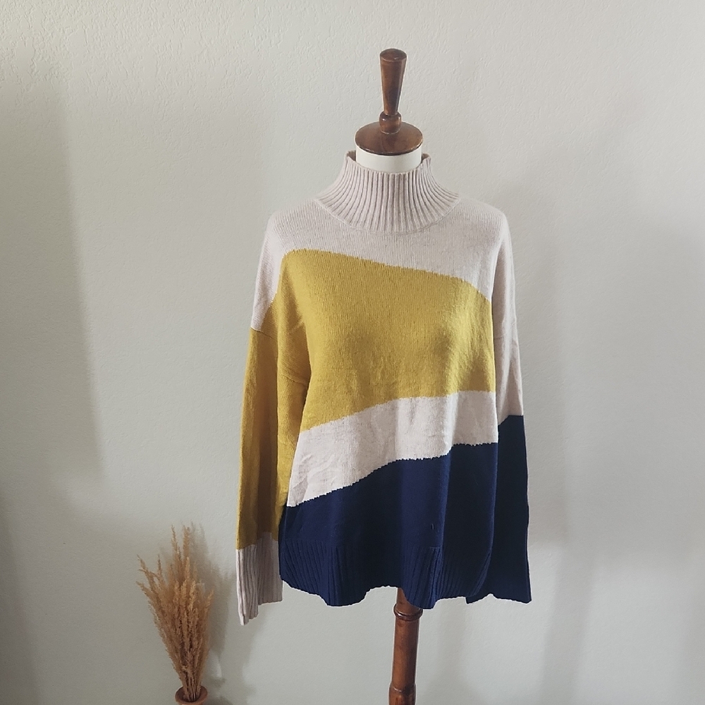 Per Una Colorblock Turtleneck Sweater